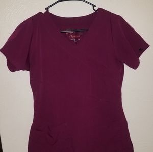 Maroon Grey's Anatomy Scrub Top, XS